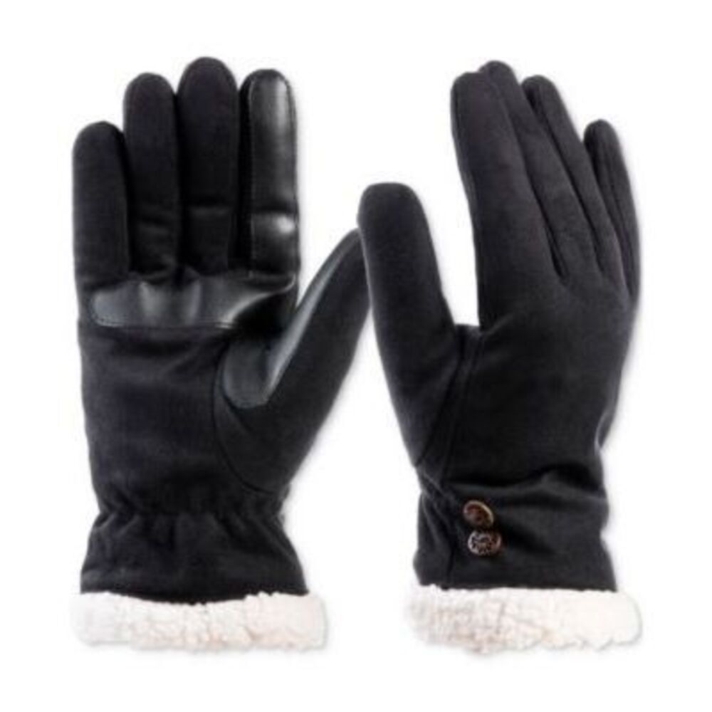 Isotoner Signature Women s Microsuede Water-Repellent Gloves Black S/M